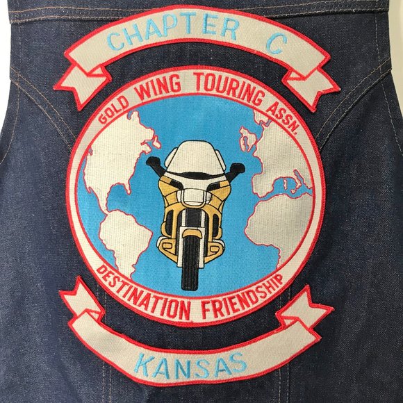 Wrangler Vtg Vest sz Lg Honda Goldwing  Motorcycle - Picture 3 of 8